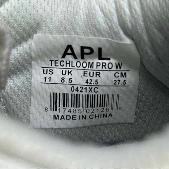 APL - Women’s “TechLoom Pro” Running Shoe in White/Black/Gum - Size 11, White - Picture 14 of 15